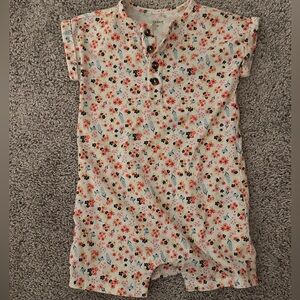 Quince Multicolor Floral Romper - NWOT